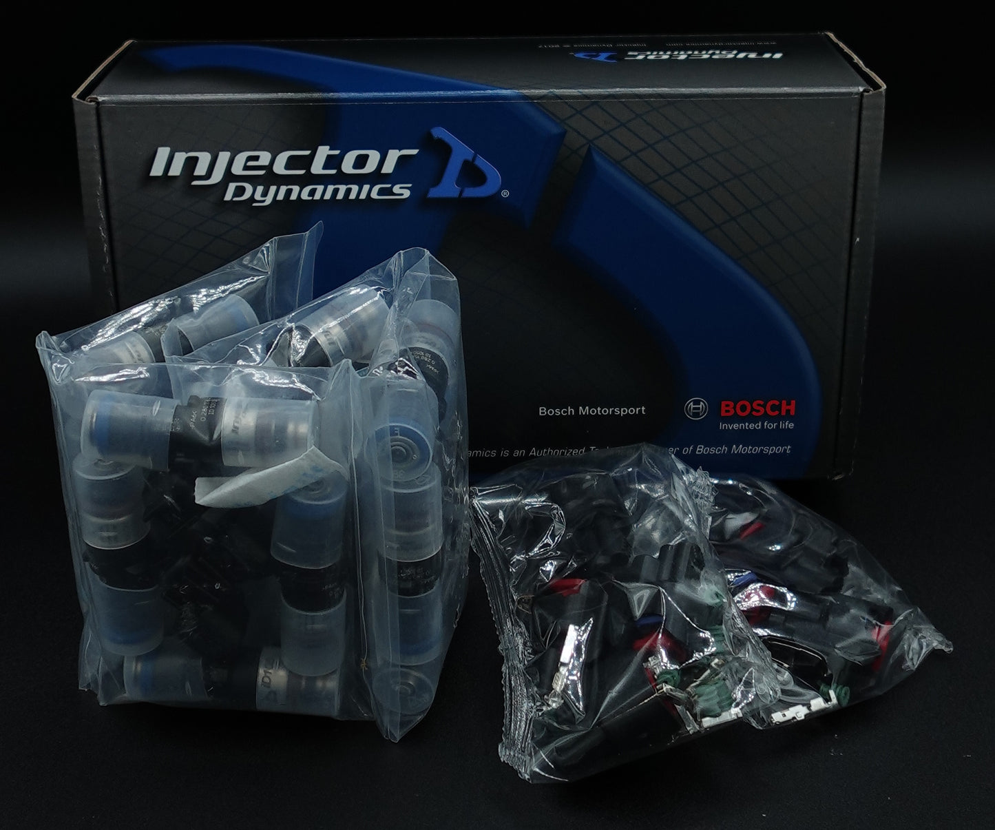 M840T Stage 2+ Hardware Kit with ID1050-XDS Fuel Injectors | Set of 16 and Race Spec Harness