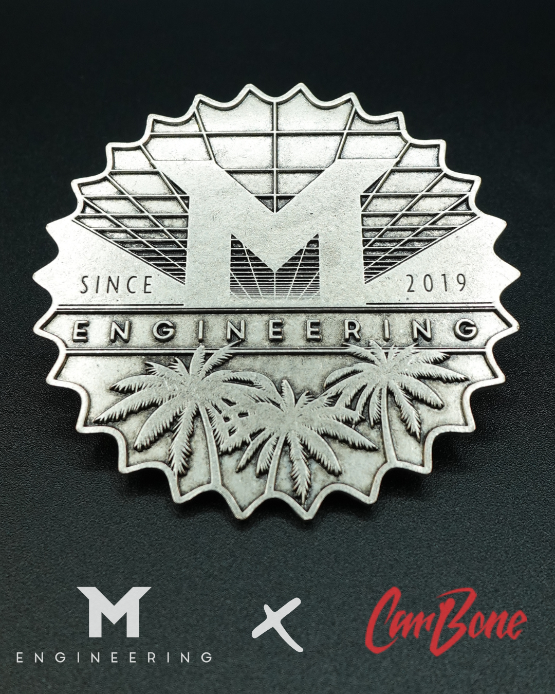 M-Engineering x Carbone.pl Metal Decklid Grill Badge for Porsche