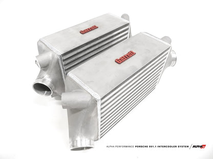 AMS Performance - ALPHA Porsche 991.1 Turbo / Turbo S Intercooler Kit With Carbon Fiber Shrouds