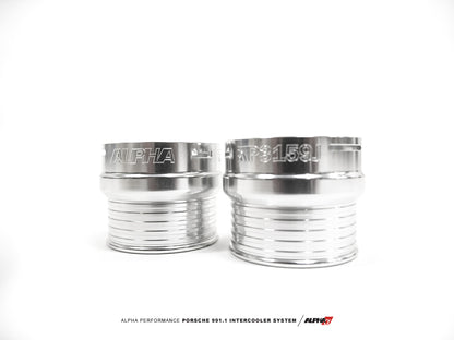 AMS Performance - ALPHA Porsche 991.1 Turbo / Turbo S Intercooler Kit With Carbon Fiber Shrouds