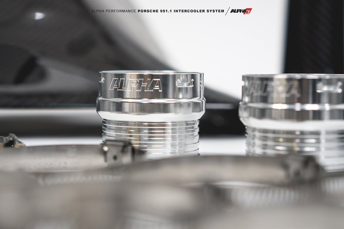 AMS Performance - ALPHA Porsche 991.1 Turbo / Turbo S Intercooler Kit With Carbon Fiber Shrouds