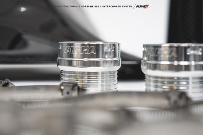 AMS Performance - ALPHA Porsche 991.1 Turbo / Turbo S Intercooler Kit With Carbon Fiber Shrouds