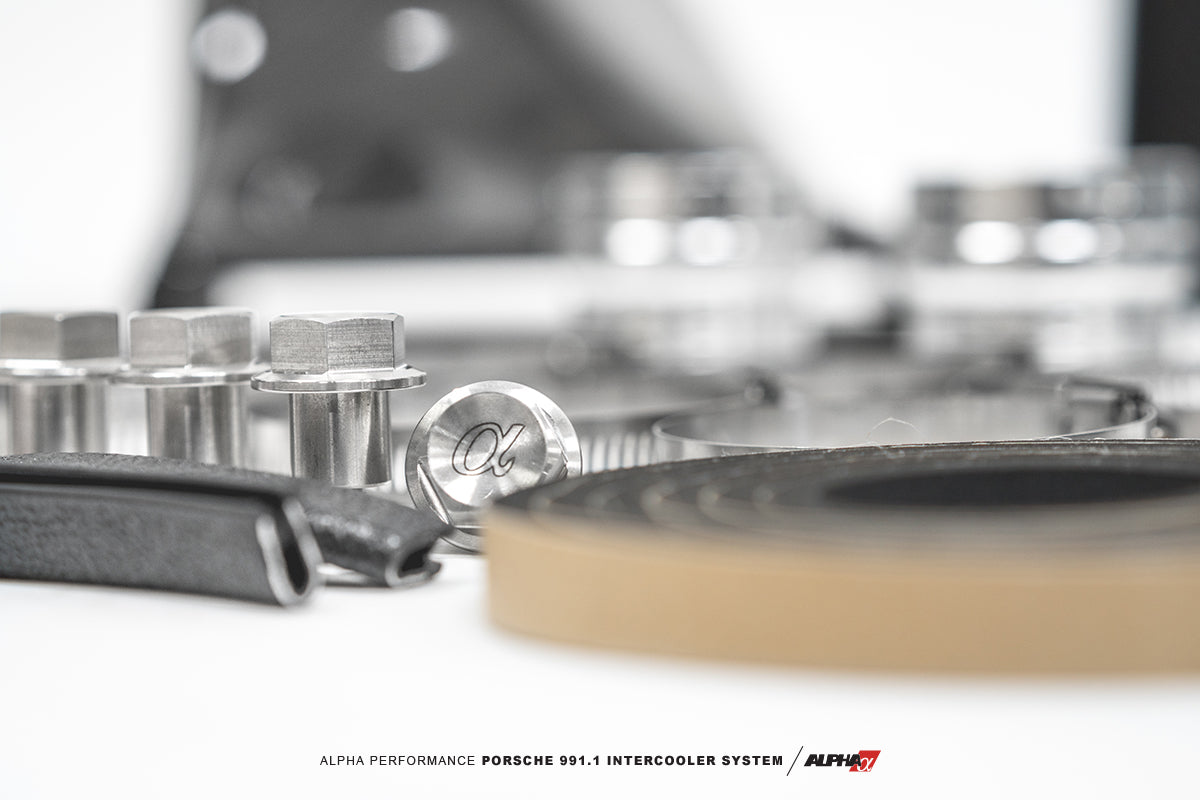 AMS Performance - ALPHA Porsche 991.1 Turbo / Turbo S Intercooler Kit With Carbon Fiber Shrouds