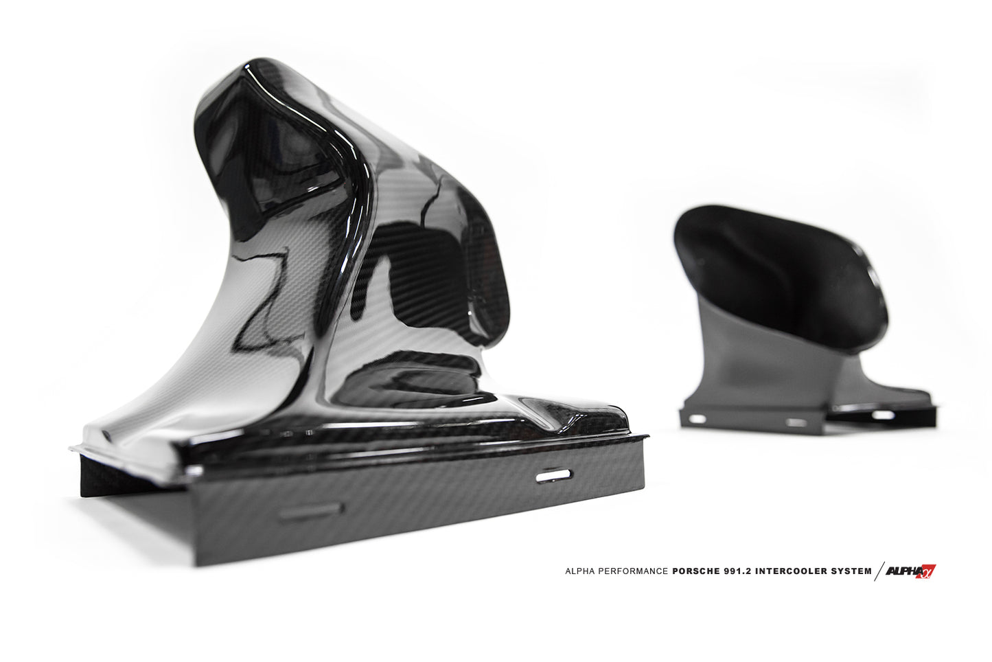 AMS Performance - ALPHA Porsche 991.2 Carrera Intercooler Kit With Carbon Fiber Shrouds