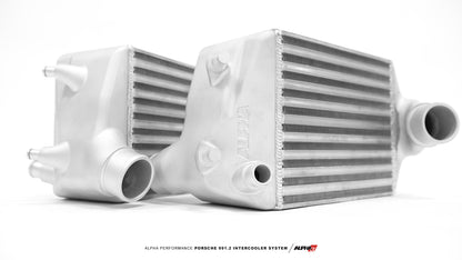 AMS Performance - ALPHA Porsche 991.2 Carrera Intercooler Kit With Carbon Fiber Shrouds