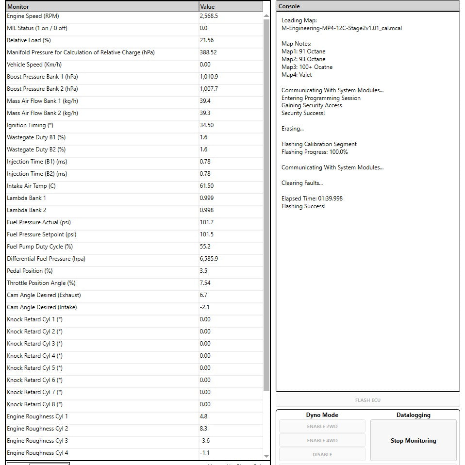 M-Engineering M-Tuner live data and ECU flashing interface